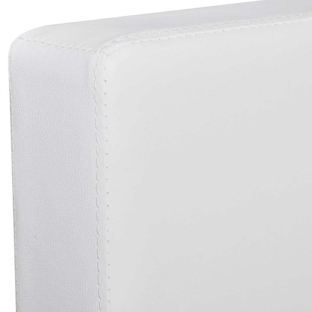 Divano Modulare 3 Posti in Pelle Artificiale Bianco - homemem39