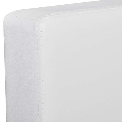 Divano Modulare 3 Posti in Pelle Artificiale Bianco - homemem39