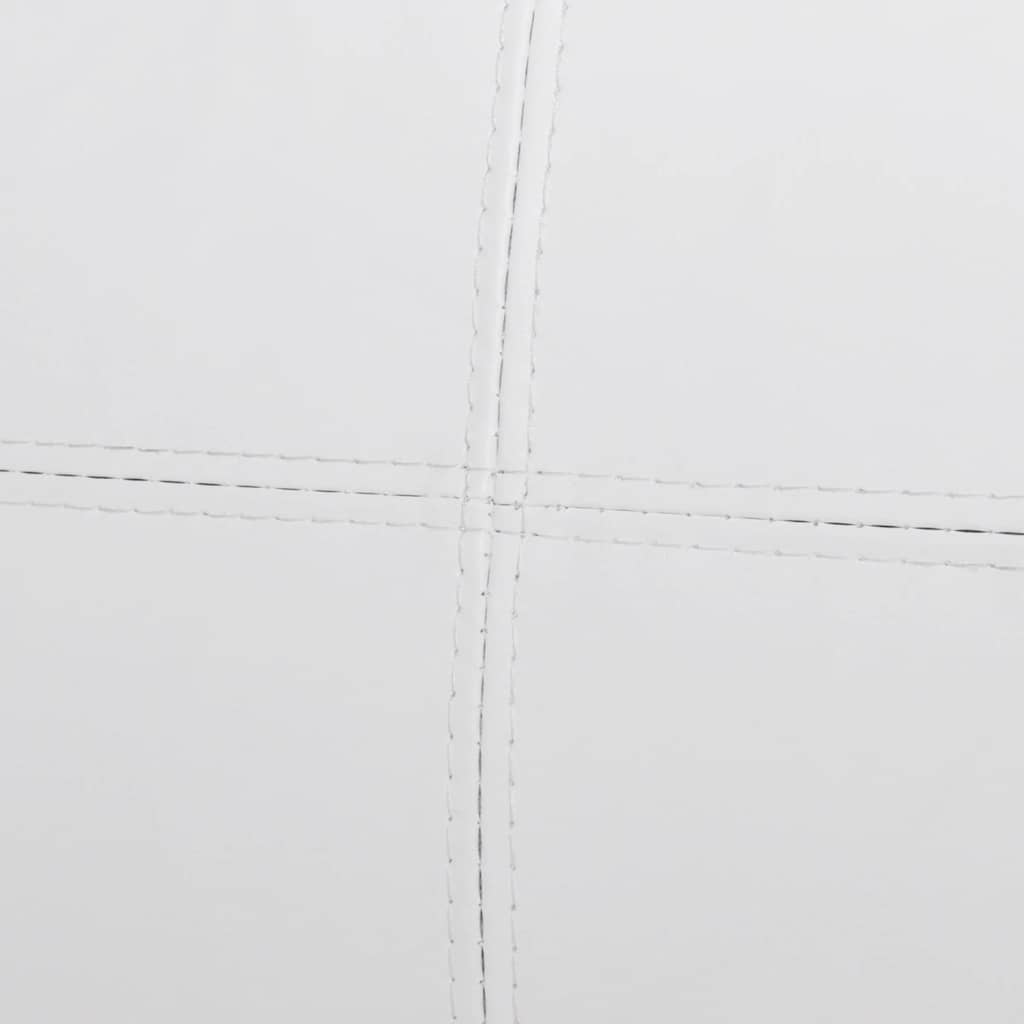 Divano Modulare 3 Posti in Pelle Artificiale Bianco - homemem39