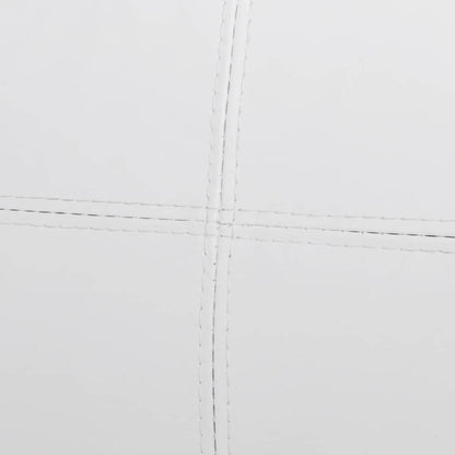 Divano Modulare 3 Posti in Pelle Artificiale Bianco - homemem39