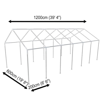 Tenda per Festa da Giardino Bianca 12 x 6 m | homemem39