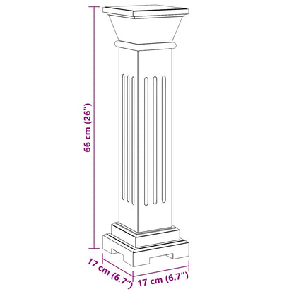 Supporto piante forma pilastro classico quadrato MDF