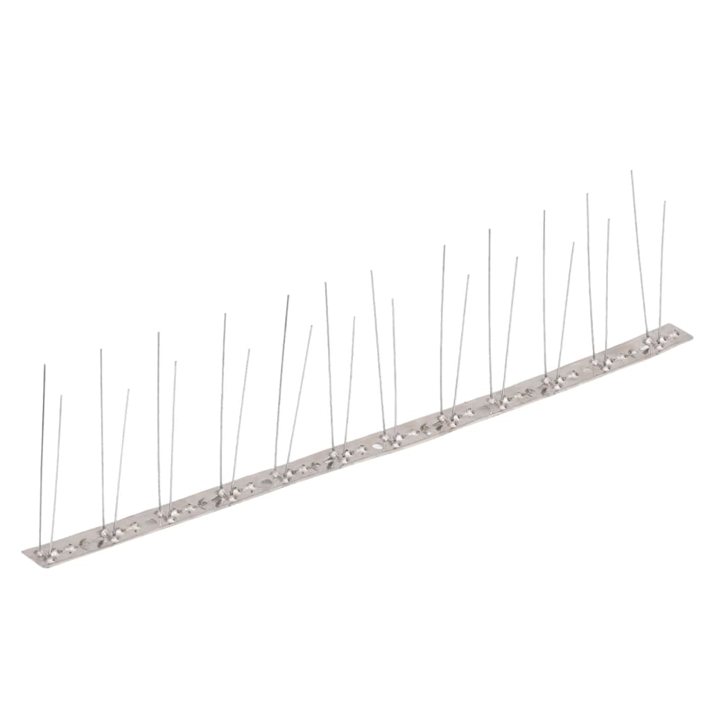 Set Dissuasori per Uccelli e Piccioni 6 pz Acciaio 2 File 3 m | homemem39