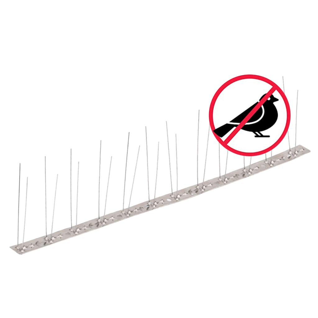 Set Dissuasori per Uccelli e Piccioni 6 pz Acciaio 2 File 3 m | homemem39