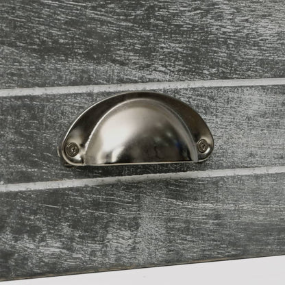 Comodini Set 2 pz con 2 Cassetti Grigio e Bianco - homemem39
