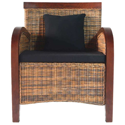 Poltrona in Rattan Intrecciato a Mano