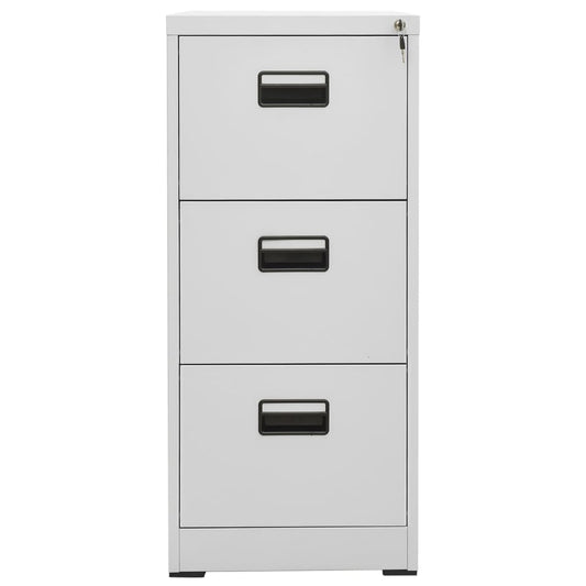 Schedario Grigio Chiaro 46x62x102,5 cm in Acciaio - homemem39