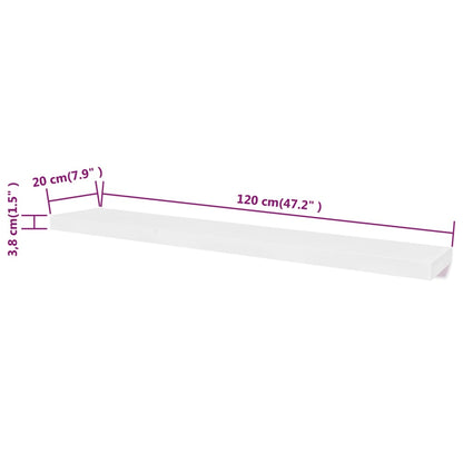 Mensole a Muro Bianche 2 pz in MDF per Libri/DVD | homemem39