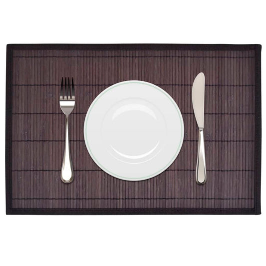 Tovagliette in Bambù 6 pz 30 x 45 cm Marrone Scuro | homemem39
