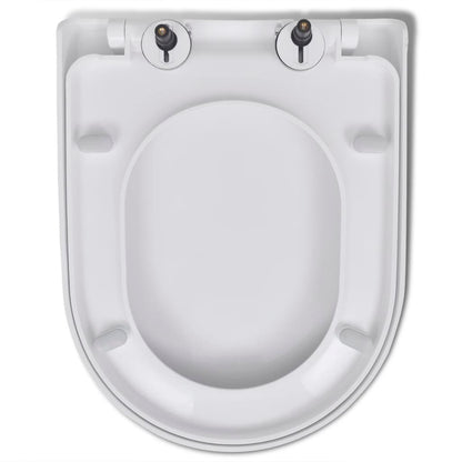 Copriwater Ammortizzato e Sgancio Rapido Bianco Quadrato - homemem39