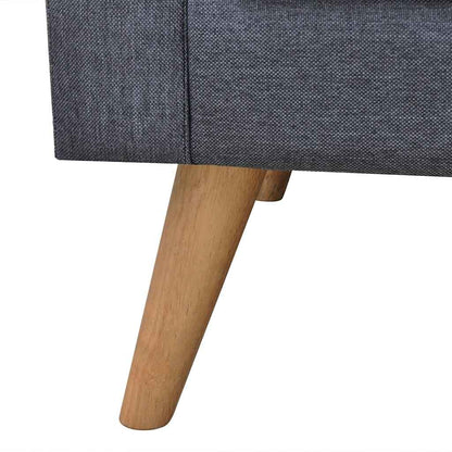 Divano a 2 Posti in Tessuto Grigio Scuro | homemem39