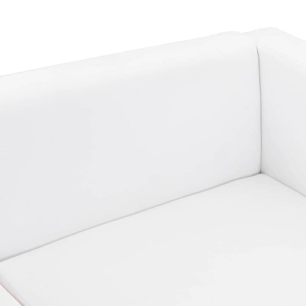 Divano a 2 Posti in Similpelle Bianco | homemem39