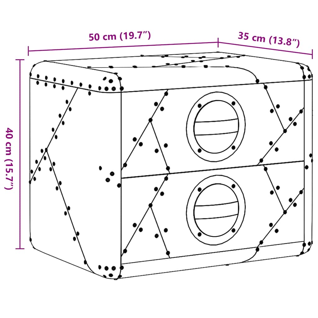 Tavolino Aereo in Alluminio 2 Cassetti Vintage Aircraft Airman