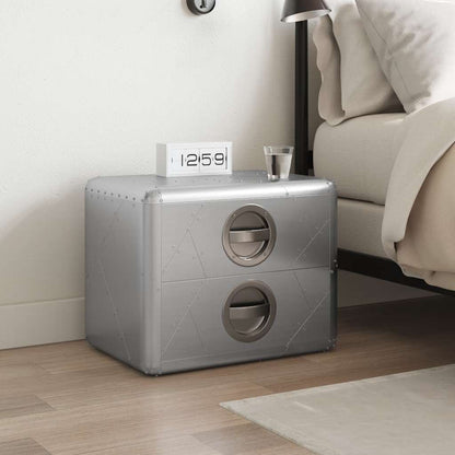 Tavolino Aereo in Alluminio 2 Cassetti Vintage Aircraft Airman