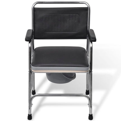 Sedia da Comodo in Acciaio Nera - homemem39