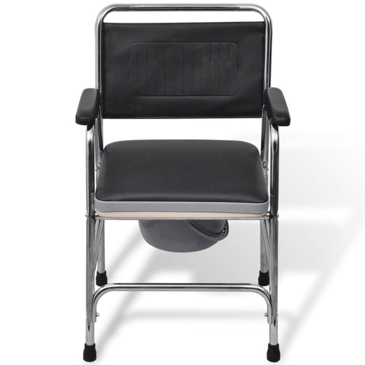 Sedia da Comodo in Acciaio Nera - homemem39