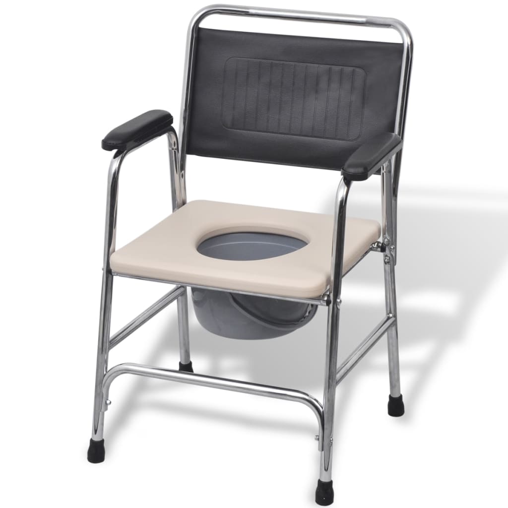 Sedia da Comodo in Acciaio Nera - homemem39