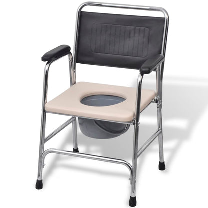 Sedia da Comodo in Acciaio Nera - homemem39