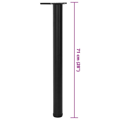 Set Gambe per Tavolo 4 pz Nere Regolabili in Altezza 710 mm