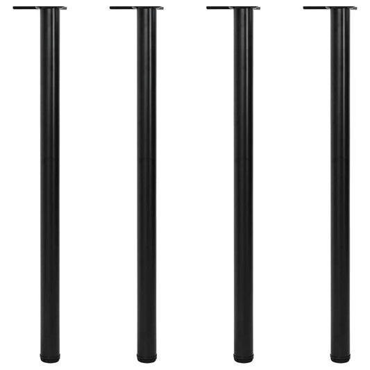 Set 4 gambe nere per tavolo regolabili in altezza 1100 mm