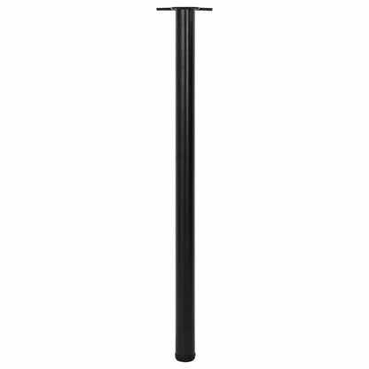 Set of 4 black table legs adjustable in height 1100 mm
