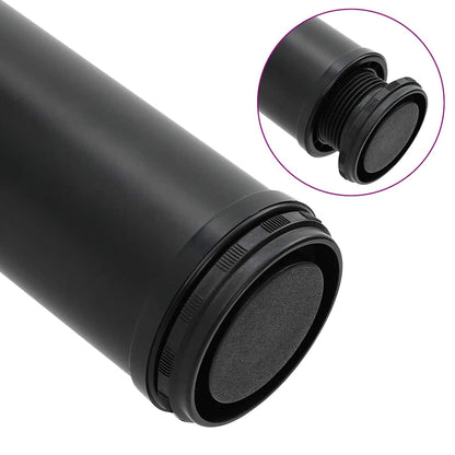 Set of 4 black table legs adjustable in height 1100 mm