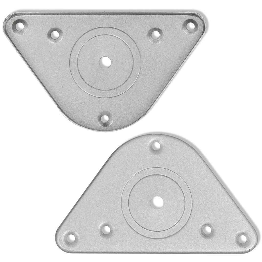 Set Gambe Tavolo 4 pz in Nickel Spazzolato Regolabili 870 mm