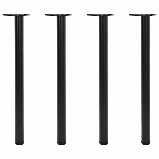 Set Gambe Tavolo Altezza Regolabile Nere 870 mm