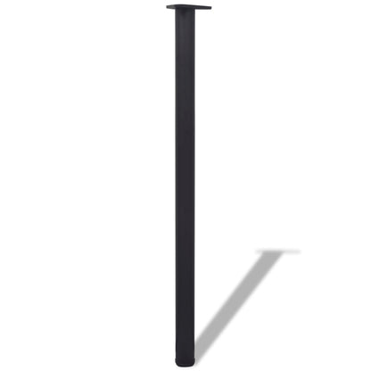 Gambe Tavolo 4 pz Regolabili Nere 1100 mm