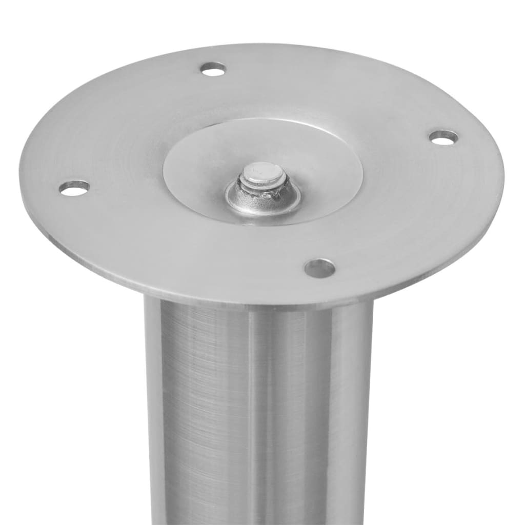 Gambe Telescopiche Tavolo 2 pz Nichel Spazzolato 710 mm-1100 mm - homemem39