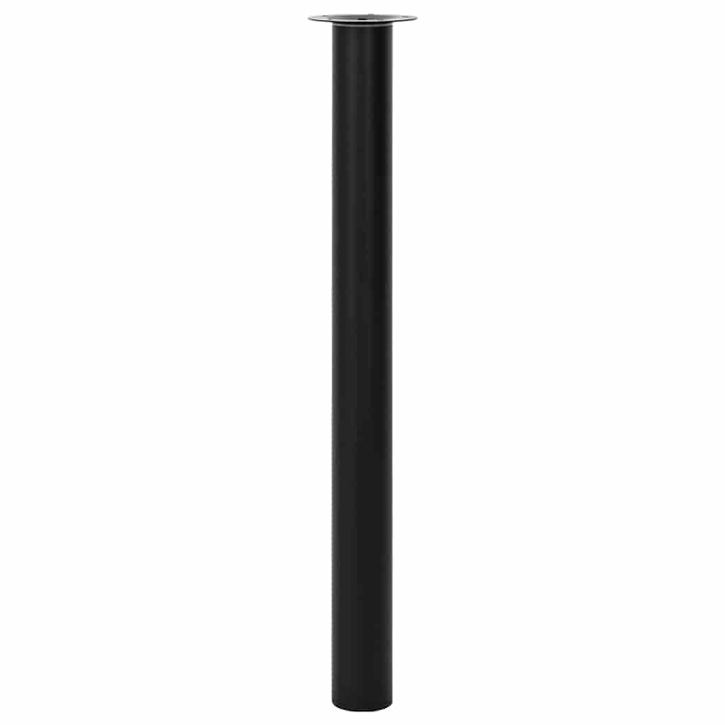 Gambe Telescopiche per Tavolo 2 pz Nere 710 mm-1100 mm
