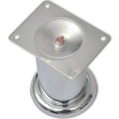 Set 4 gambe rotonde per sofa cromate 60 mm | homemem39