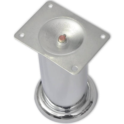 Set 4 gambe rotonde per sofa cromate 120 mm - homemem39