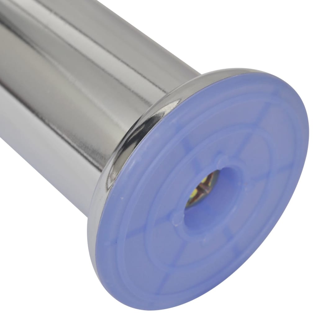 Set 4 gambe rotonde per sofa cromate 180 mm | homemem39