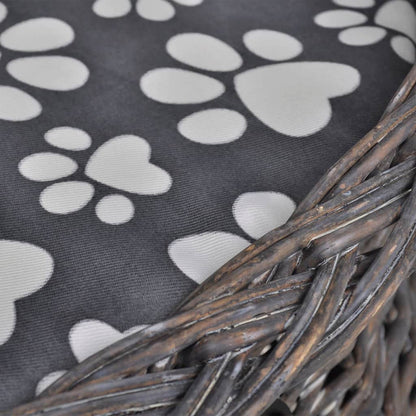 Albero per Gatti in Salice Casetta/Cuccia/Palo Tiragraffi con Cuscino - homemem39