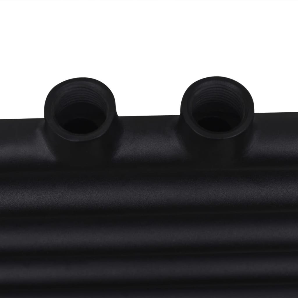 Radiatore Centrale Portasciugamano Dritto Nero 480 x 480 mm