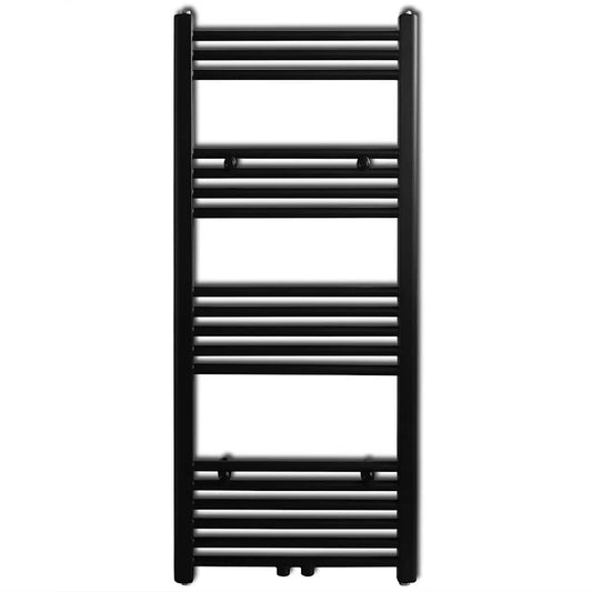 Radiatore Centrale Portasciugamano Dritto Nero 500 x 1160 mm | homemem39