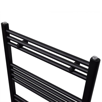 Radiatore Centrale Portasciugamano Dritto Nero 500 x 1160 mm