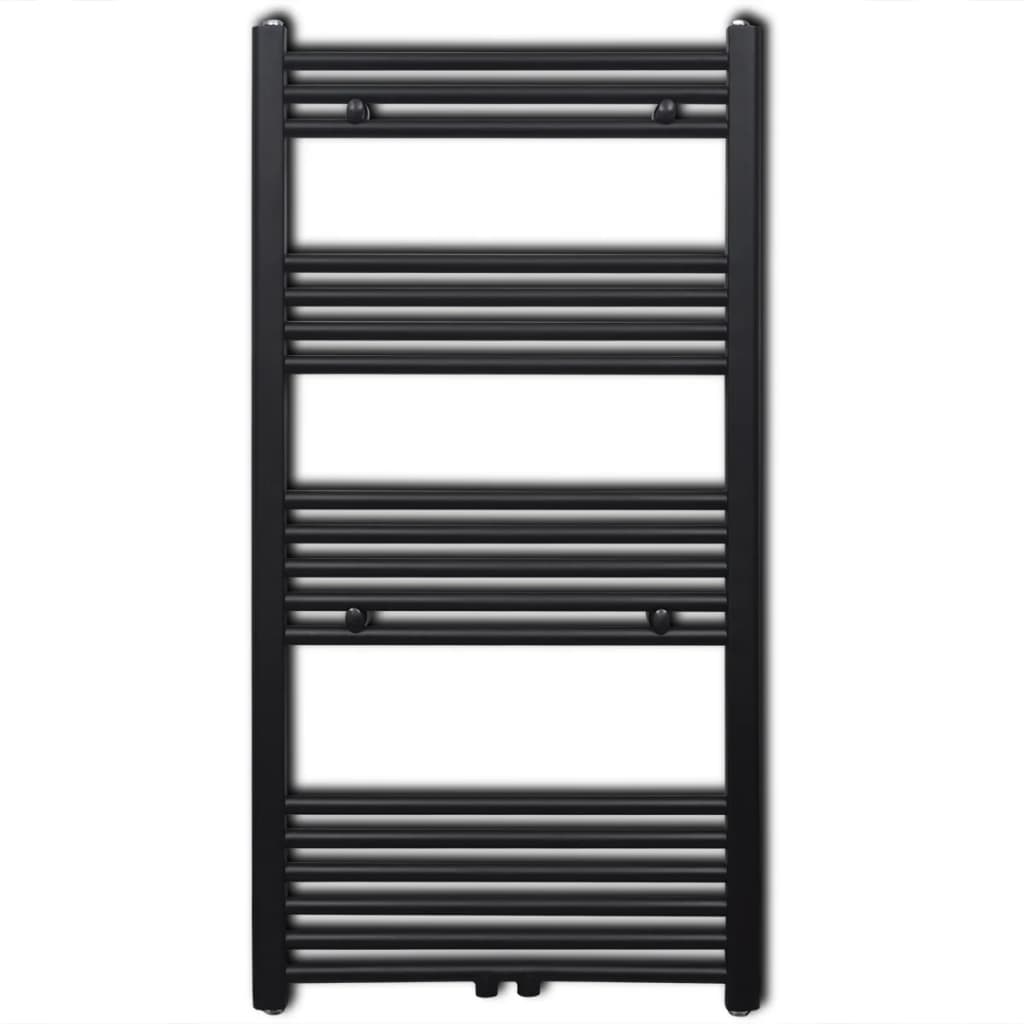 Radiatore Centrale Portasciugamano Dritto Nero 600 x 1160 mm - homemem39