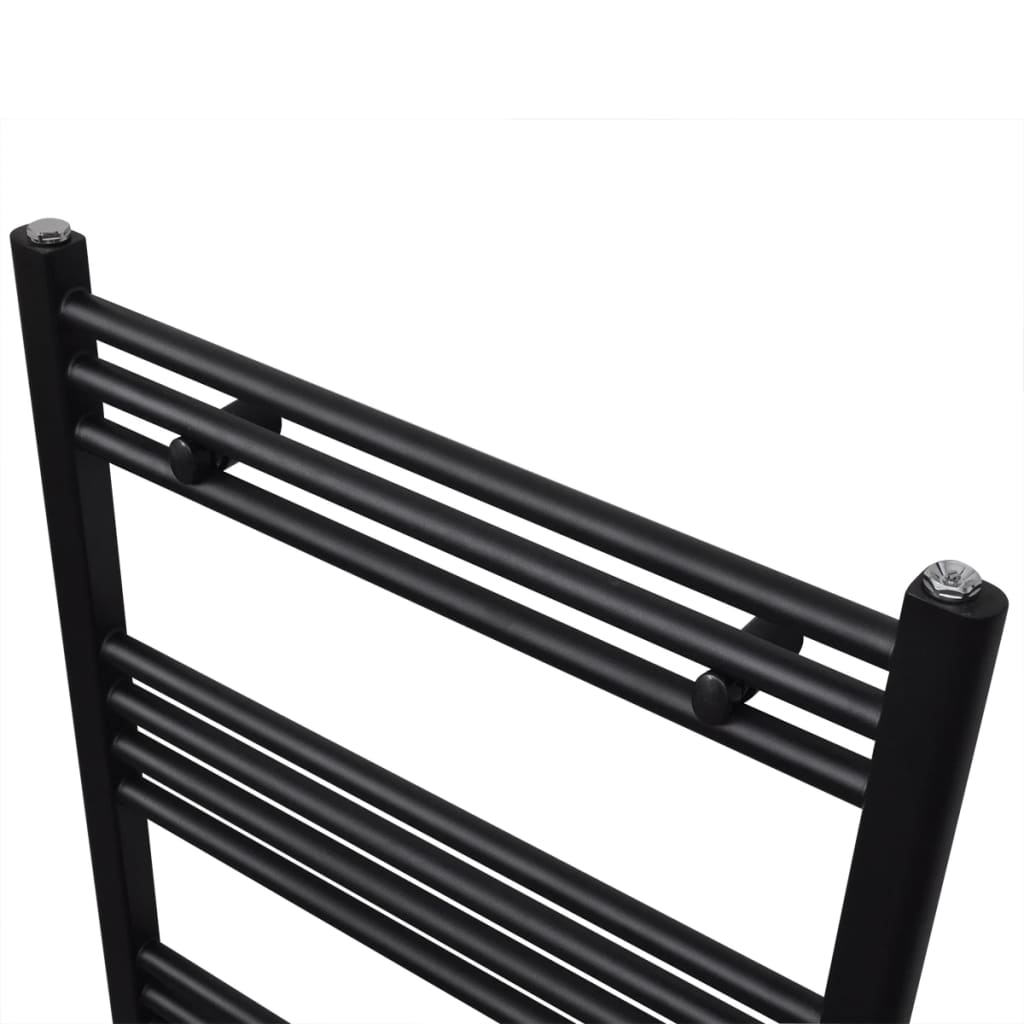 Radiatore Centrale Portasciugamano Dritto Nero 600 x 1160 mm - homemem39