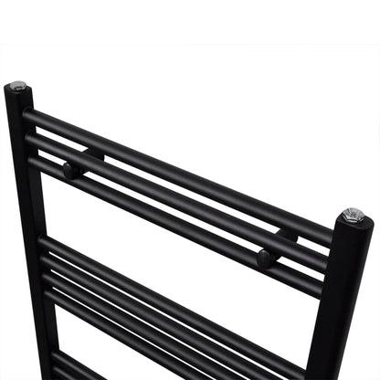 Radiatore Centrale Portasciugamano Dritto Nero 600 x 1160 mm - homemem39