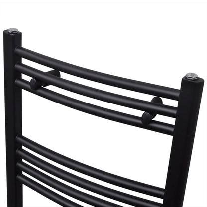 Radiatore Centrale Portasciugamano Curvo Nero 480 x 480 mm | homemem39