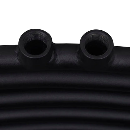 Radiatore Centrale Portasciugamano Curvo Nero 480 x 480 mm | homemem39