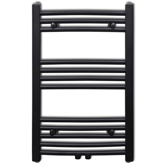 Radiatore Centrale Portasciugamano Curvo Nero 500 x 764 mm - homemem39