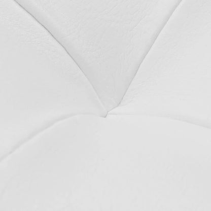 Sgabello con Contenitore in Pelle Artificiale Bianco - homemem39