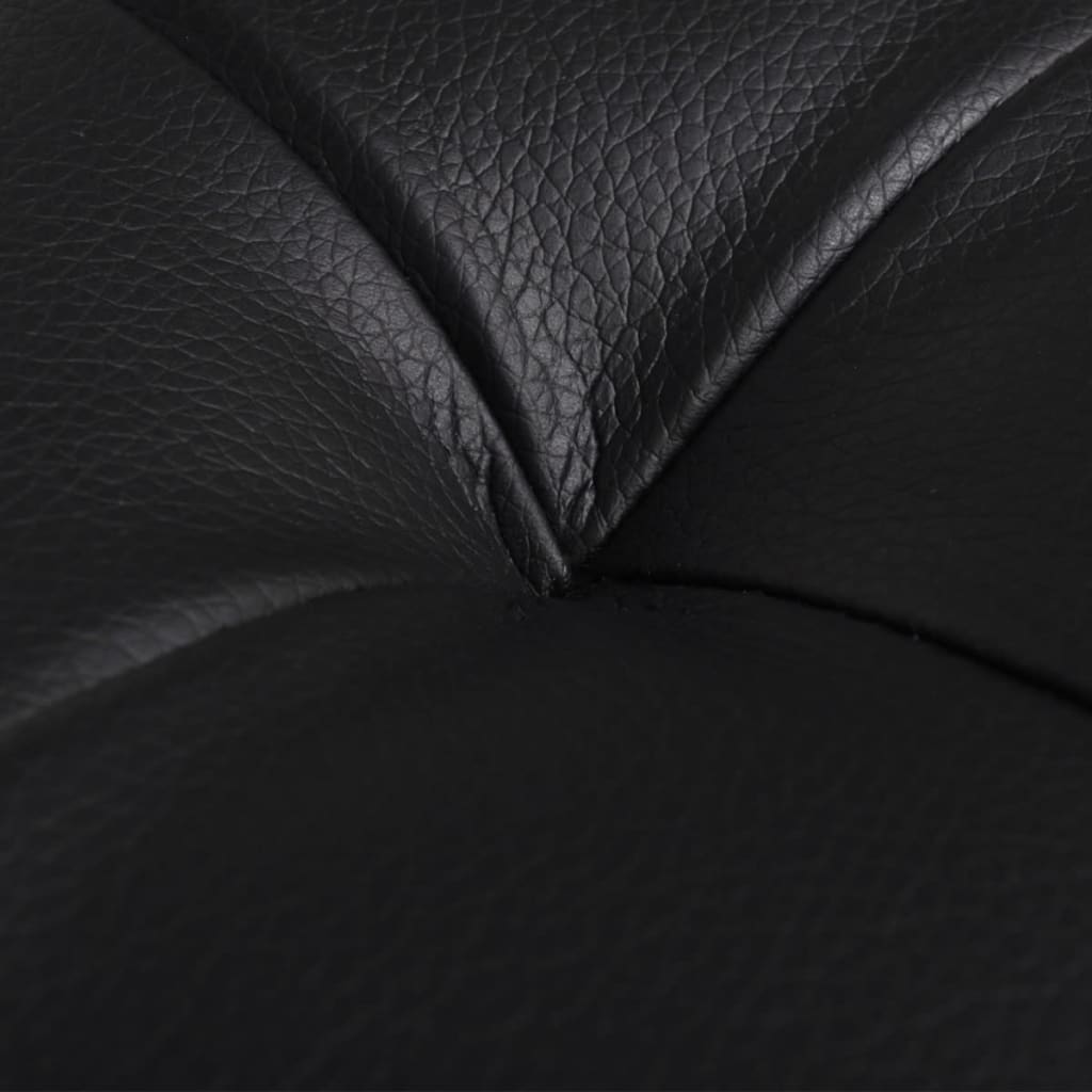 Sgabello con Contenitore in Pelle Artificiale Nero | homemem39