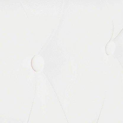 Divano Chesterfield a 2 Posti in Finta Pelle Bianco - homemem39