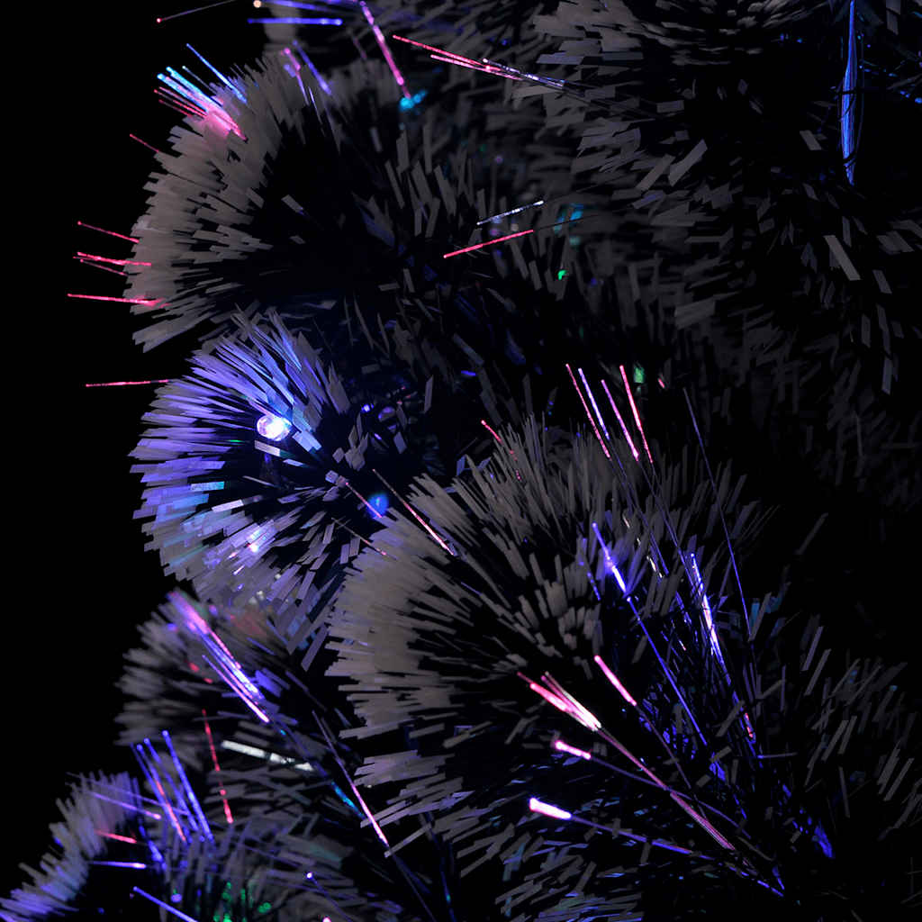Albero di Natale Preilluminato con Supporto e LED 210 cm Fibra Ottica