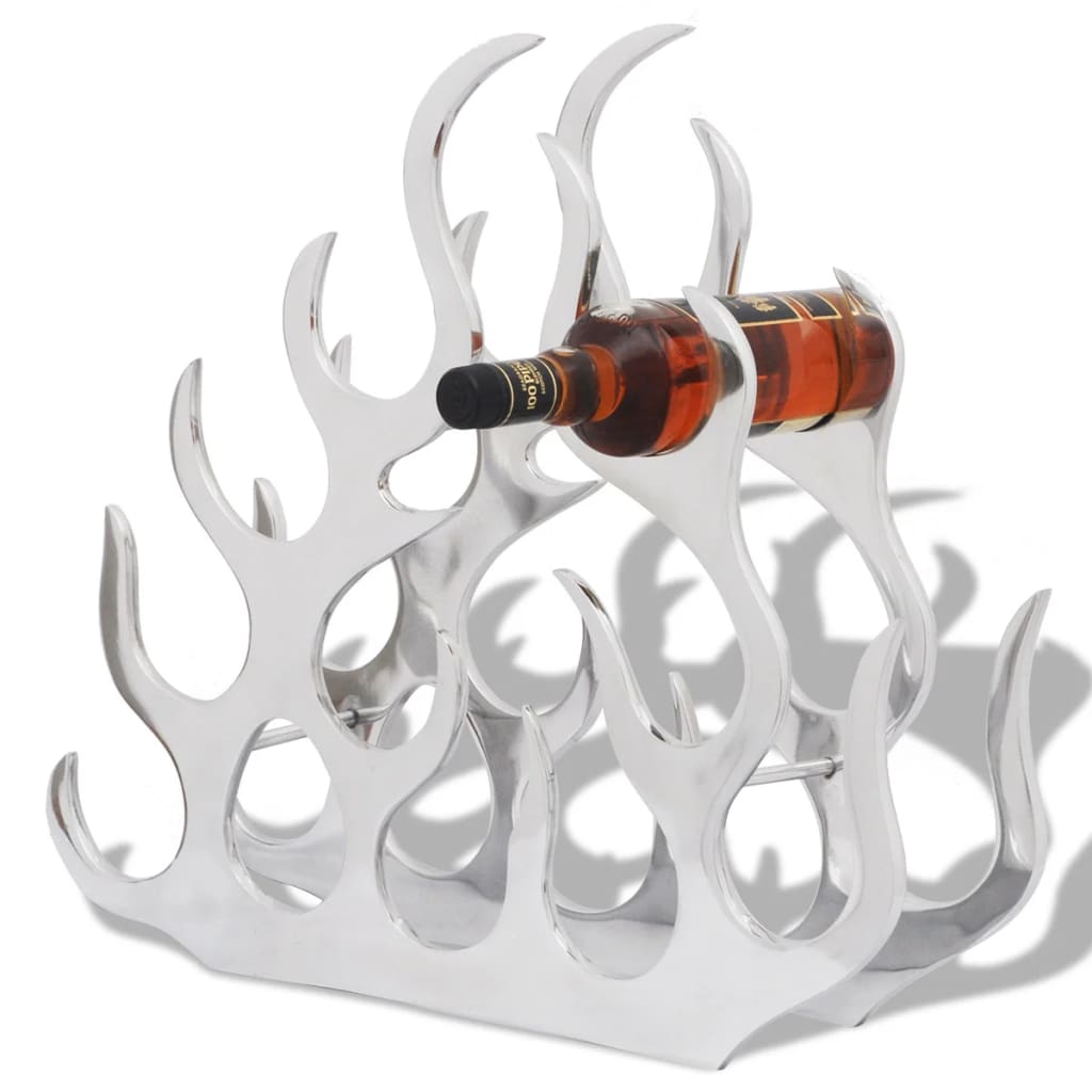 Portabottiglie da Tavola in Alluminio per 11 Bottiglie Argento
