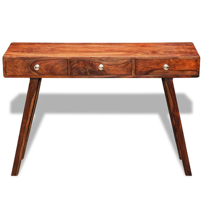 Tavolo Consolle con 3 Cassetti 76 cm Legno Massello di Acacia | homemem39